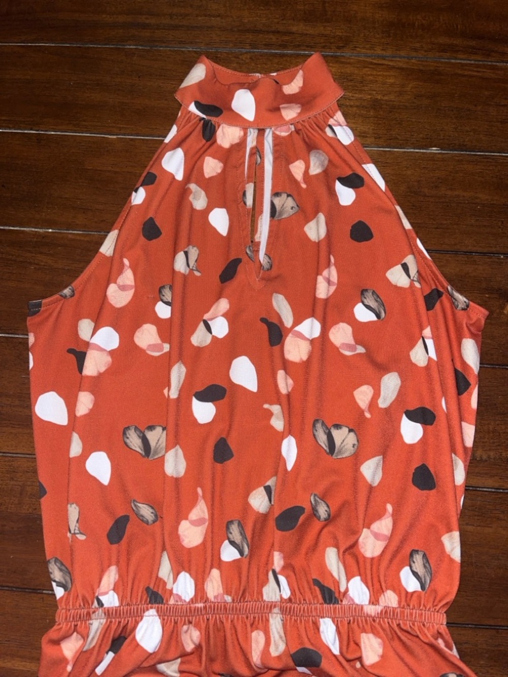 The Limited Rust Halter Tea Length Dress